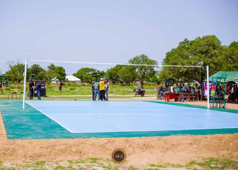 Pictures: Kacstone Record’s Commissions Modern Volleyball Court for Paga Senior High School